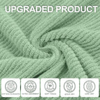 VOOVA & MOVAS Green Towels for Bathroom, 100% Cotton | Quick Dry | Soft | Thick - Image 2