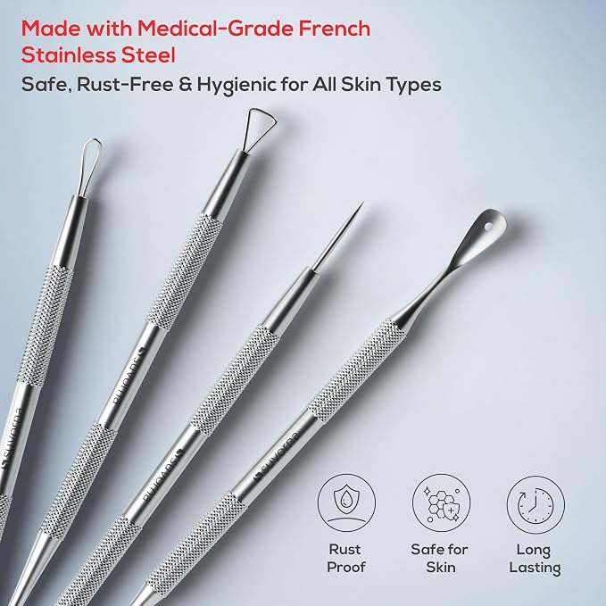 Suvorna Pimple Popper Tool Kit | Milia Remover | Lancets - Image 2