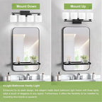 Honesorn 4-Light Vanity Lights, Matte Black - Image 4