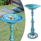 26.6”H×12.3" W Cast Iron Pedestal Bird Bath，Metal Birdbaths Bird Feeder Seed by AIHAOKAN