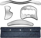 4 in 1 Muscle Scraper Stainless Steel Gua Sha Massage Tool Set by GYXCOELEIASTMTOOL