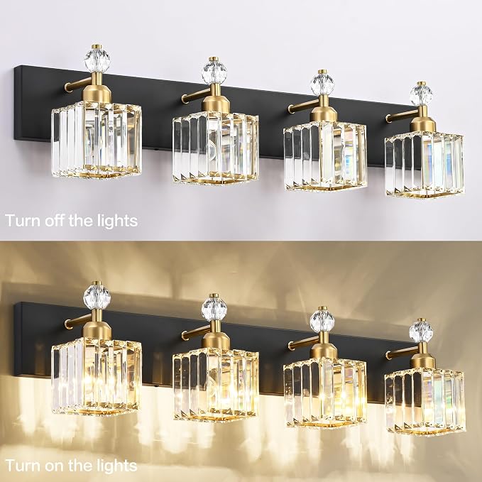 PRESDE 4-Light Crystal Vanity Light - Image 7
