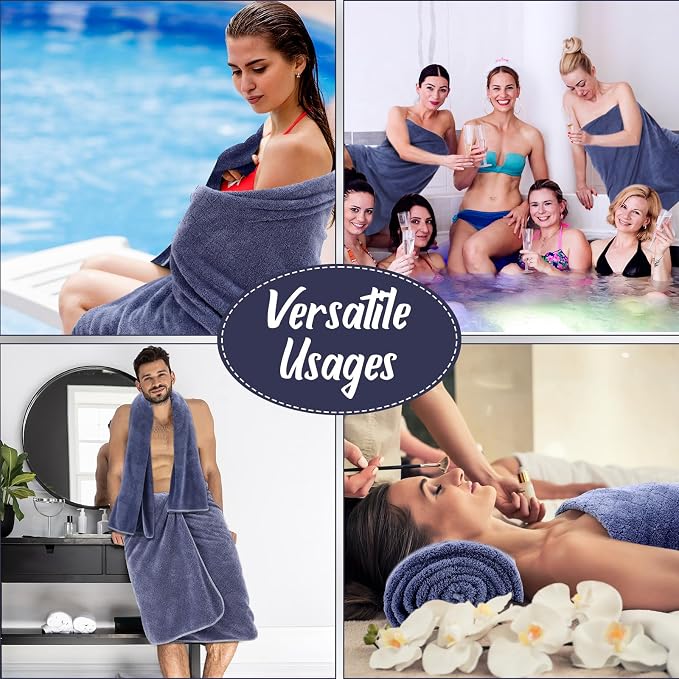 SmoothNovelty 16 Pack Microfiber Bath Towels Bulk 27'' x 60'' Oversized Size - Image 7