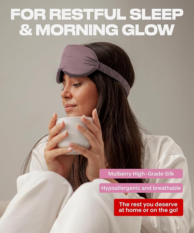 SUNDAYSILKS™ Exclusive Mulberry Silk Sleep Mask | Soft Eye Covers, and - Image 3