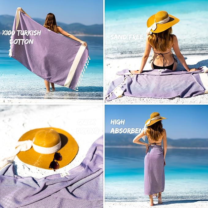 Turkish Beach Towel Oversized Clearance XL 40x71- Sand Free - Image 2