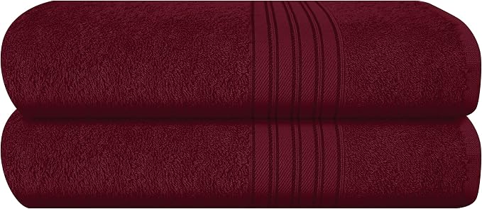 BOUTIQUO 100% Cotton 2 Pack Bath Towel Set 28x55, Eco-Friendly Large Bath Towels by BOUTIQUO