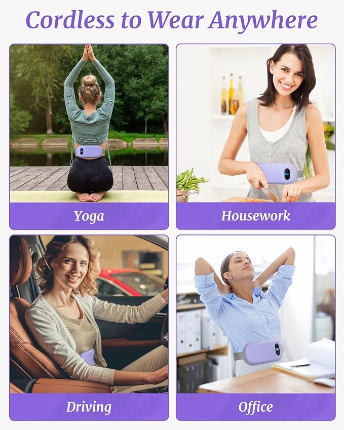 Portable Heating Pad for Cramps Upgraded Cordless Electric Period Heat Pad for - Image 5