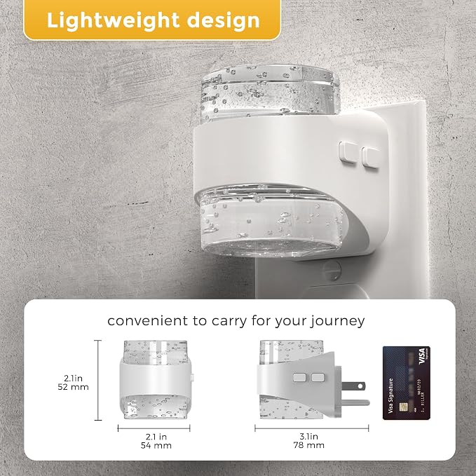 L LOHAS LED Night Light, 3CCT Bubble Night Lights Plug into Wall, 2 Pack - Image 5