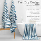 8 Piece Bathroom Towel Set |2 Oversized Bath Towels, 2 Hand Towels, 4 - Image 4