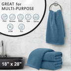 VOOVA & MOVAS Hand Towels for Bathroom Set of 4, Large 18" x 28", 100% Cotton | - Image 5