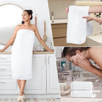 POLYTE 430 GSM Microfiber Quick Dry Lint Free Oversize Bath Towel Set, 6 Piece - Image 5