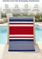 Premium Terry Cabana Beach Towel 2 Pack, 30” x 60” Soft Absorbent Cotton Pool - Image 5