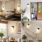 Set of 2 Wall Sconces for Bathroom, Modern Vanity Light Fixtures, Matte Black - Image 8