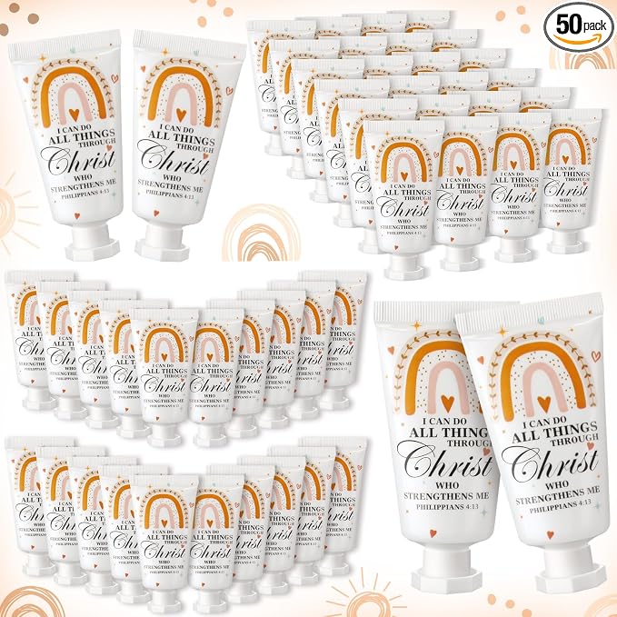 50 Pack Christian Hand Lotion Bulk Gifts by Heigble