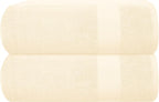 GLAMBURG Premium Cotton Oversized 2 Pack Bath Sheet 35x70-100% Pure Cotton by GLAMBURG