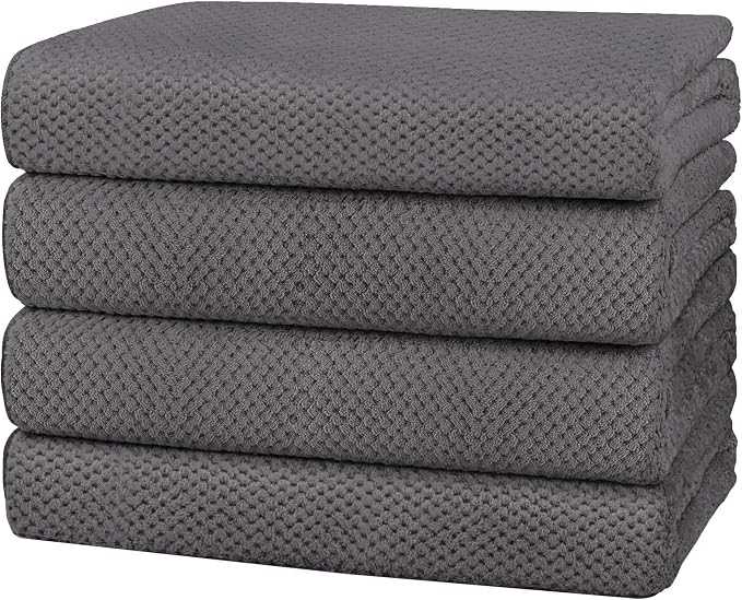 HOMEXCEL Bath Towel Set Pack of 4, 30 x 60 Inches Large Microfiber Bath Towels by HOMEXCEL