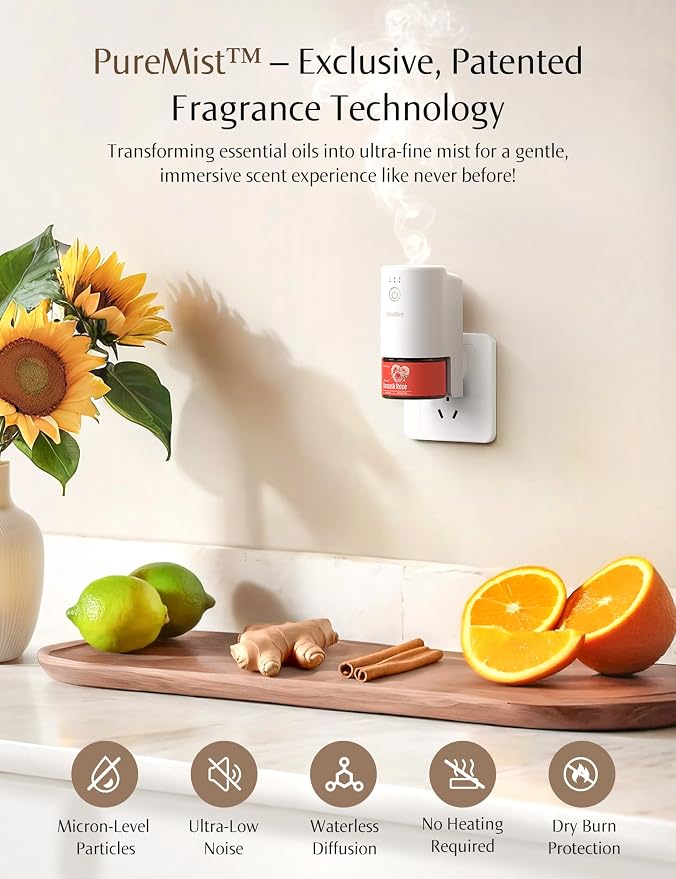 Plug-in Air Freshener for Home, Waterless Essential Oil Diffuser for Bedroom - Image 2