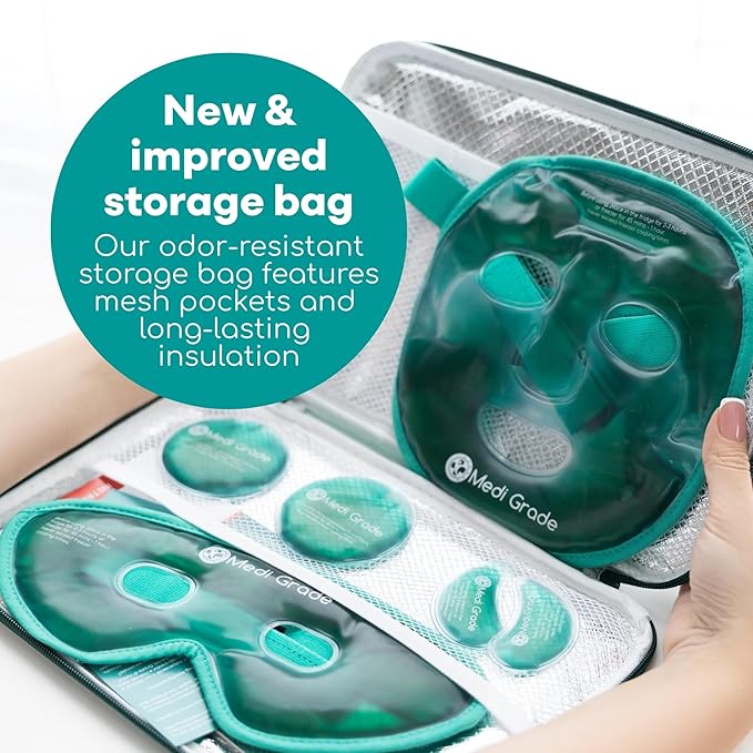 Medi Grade Cooling Ice Face Mask and Cooling Eye Mask - Image 5