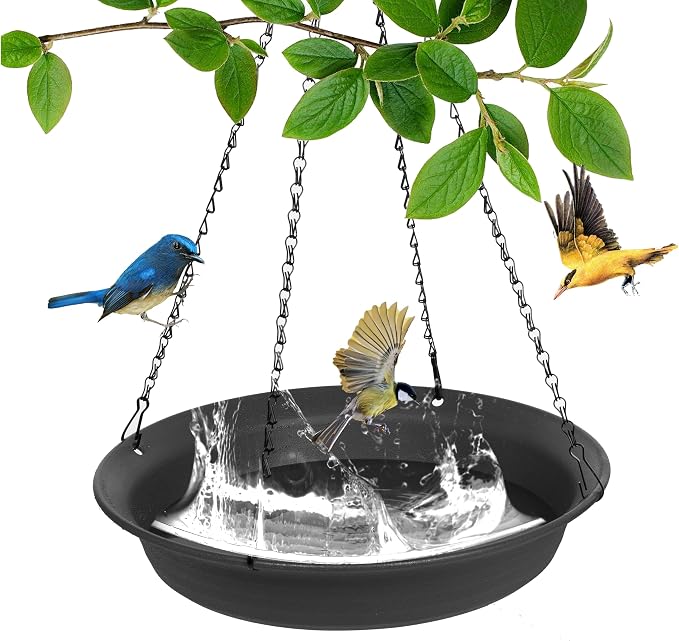 VUWEZ Hanging Bird Bath, Hanging Bird Water Feeder by VUWEZ