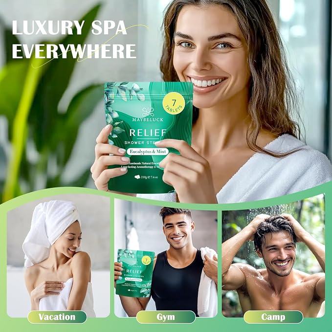 Eucalyptus Mint Shower Steamers 7 Pack - Image 6