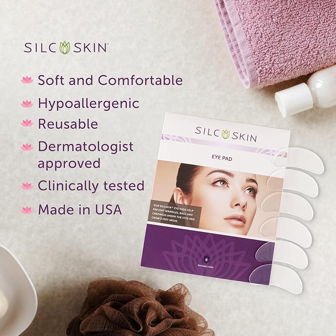 Silc Skin Silicone Eye Pads Reusable Overnight Eye Patches, Medical Grade - Image 6