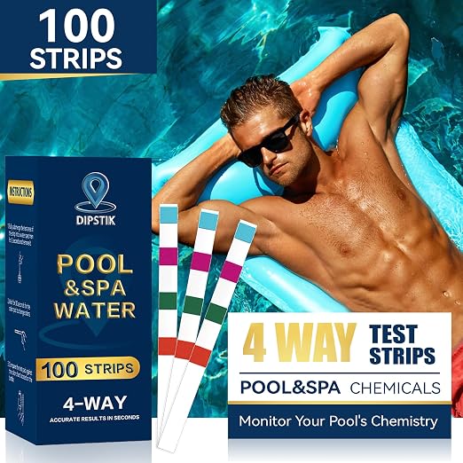 Pool Test Strips, 100 Strips Pool and Hot Tub Test Strips, Swimming Pool Test - Image 6