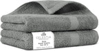 100% Cotton Hand Towel Set of 2, Sustainable, Highly Absorbent, Quick Drying by VillaCelestia