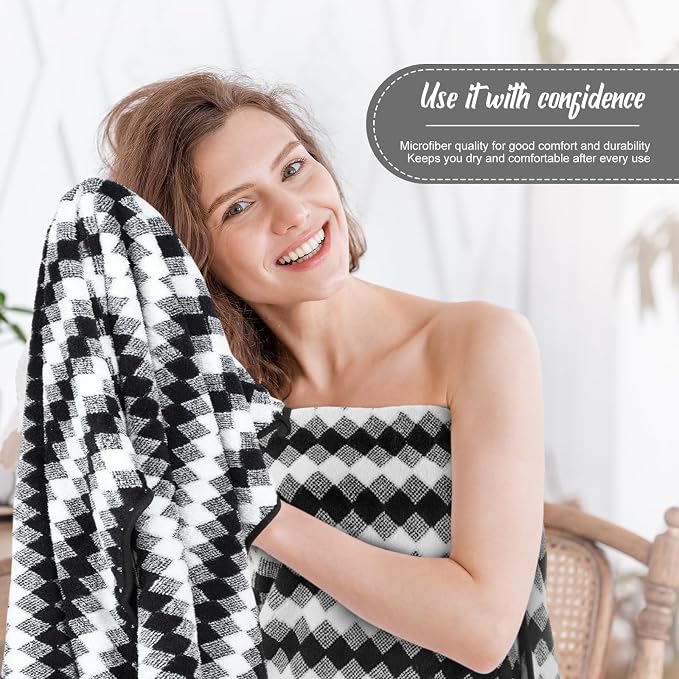 SmoothNovelty 16 Pack Microfiber Bath Towels Bulk 27'' x 60'' Oversized Size - Image 5