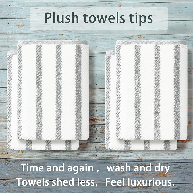 Grey and White Bath Towels - Image 3