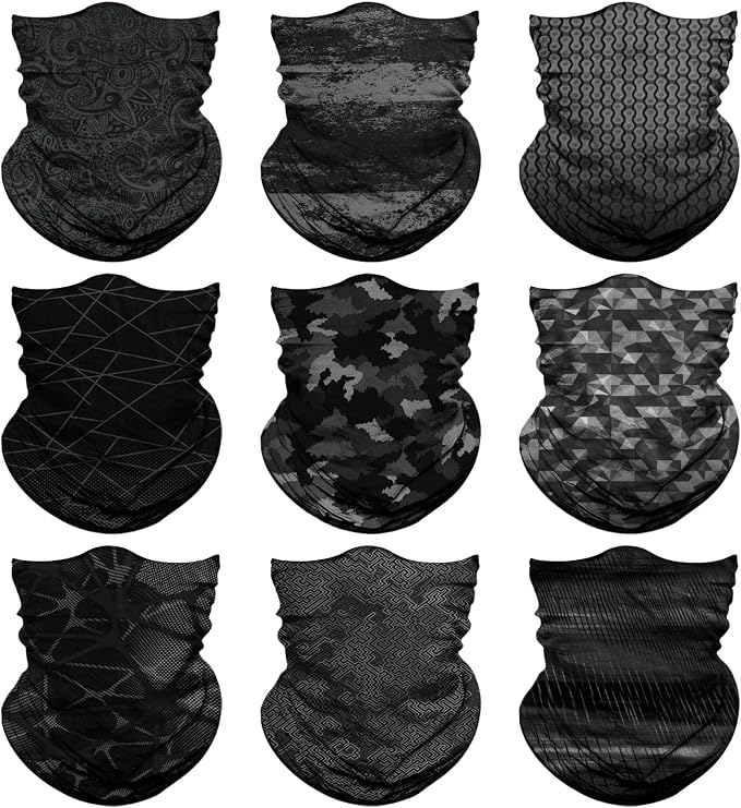 Venswell Neck Gaiter Face Mask Men Women, Seamless Bandana Rave Face Cover by Venswell