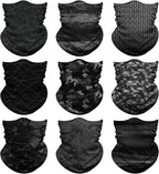 Venswell Neck Gaiter Face Mask Men Women, Seamless Bandana Rave Face Cover by Venswell