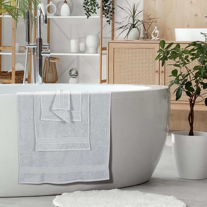 Elvana Home Ultra Soft 6 Pack Cotton Towel Set, Contains 2 Bath Towels 28x55 - Image 5