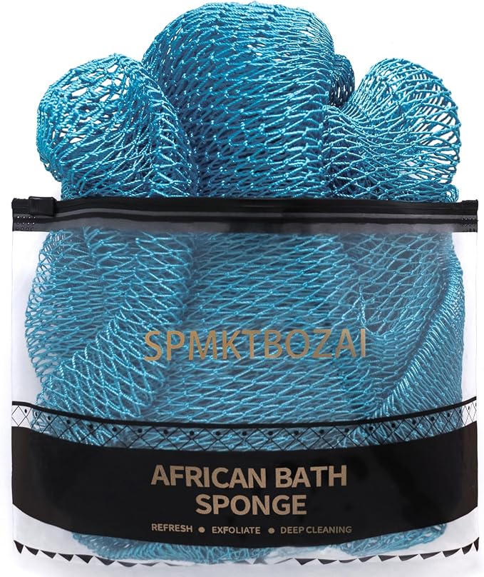 SPMKTBOZAI African Net Sponge Authentic, Loofah Exfoliating Body Scrubber Bath by SPMKTBOZAI
