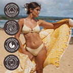 FESHKA Sand Proof Turkish Beach Towel – Oversized, Quick Dry & Lightweight - Image 4