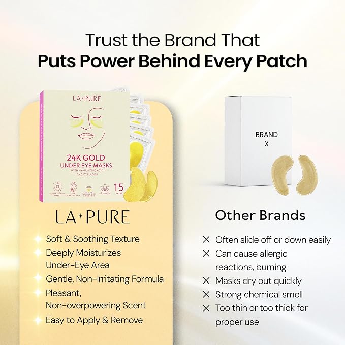 LA PURE 24k Gold Under Eye Mask - Image 6
