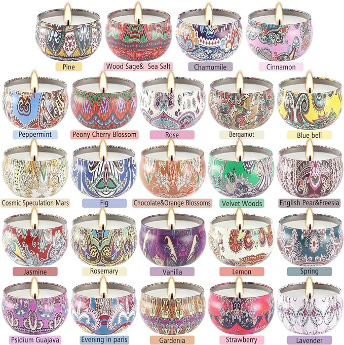 WPONSZU Scented Candles Gift Set, 2.5 oz Soy Wax Aromatherapy Candle - Image 2