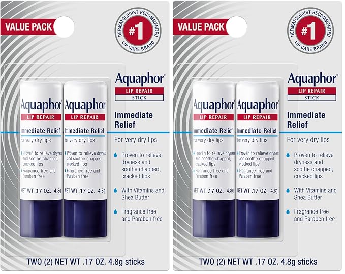 Aquaphor Lip Repair Stick, Moisturizing Lip Balm Pack, Relieves Dryness by Aquaphor