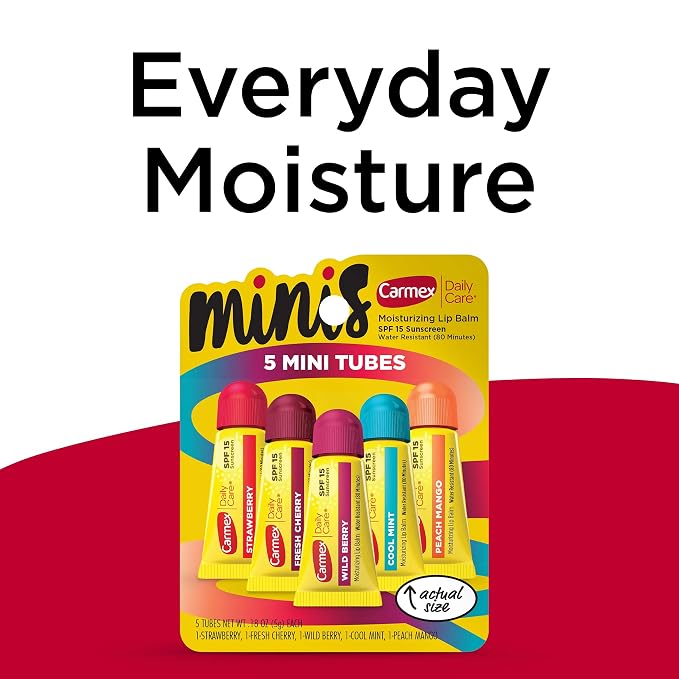 Carmex Daily Care Minis Moisturizing Lip Balm Tubes, SPF 15 - Image 3