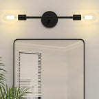 FadimiKoo 2-Light Black Bathroom Lighting Over Mirror, Modern Sconces Wall by FadimiKoo