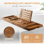 Luxury Teak Bathtub Tray - Image 4