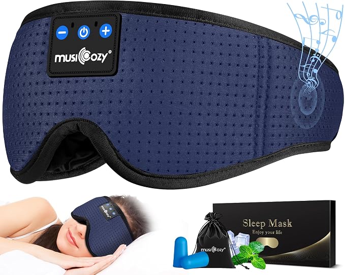 MUSICOZY Sleep Headphones Bluetooth 5.4 Headband Sleeping Eye Mask by MUSICOZY