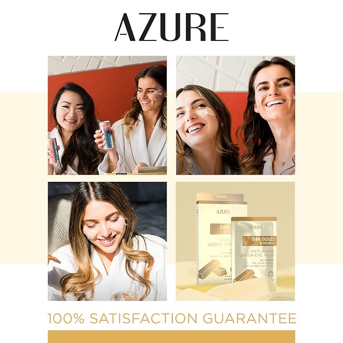 Azure Cosmetics 24K Gold & Retinol Anti Aging Under Eye Patches - Image 7
