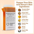 Southern Natural Turmeric Honey Lemon Goat Milk Soap - Image 3