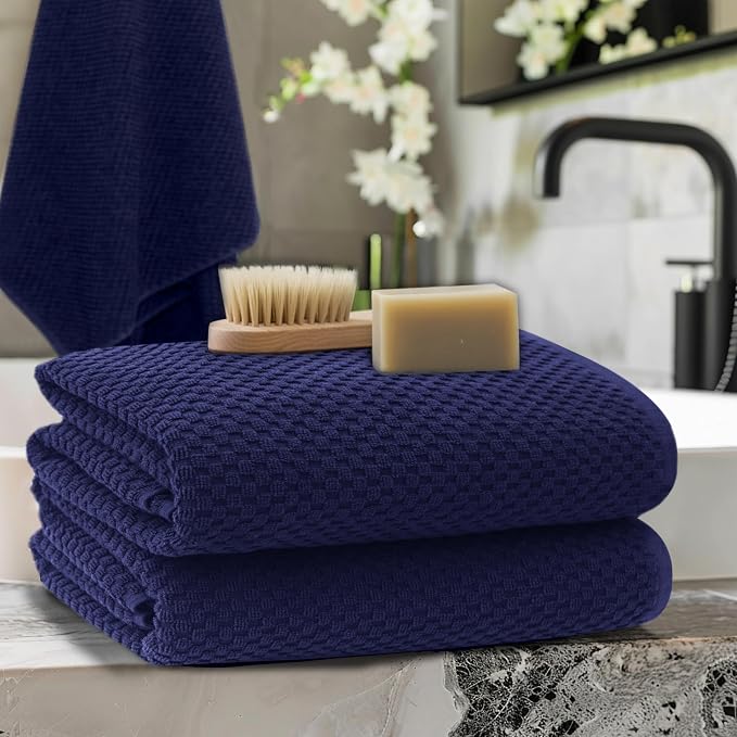 COTTON CRAFT Waffle Bath Sheets - Image 2