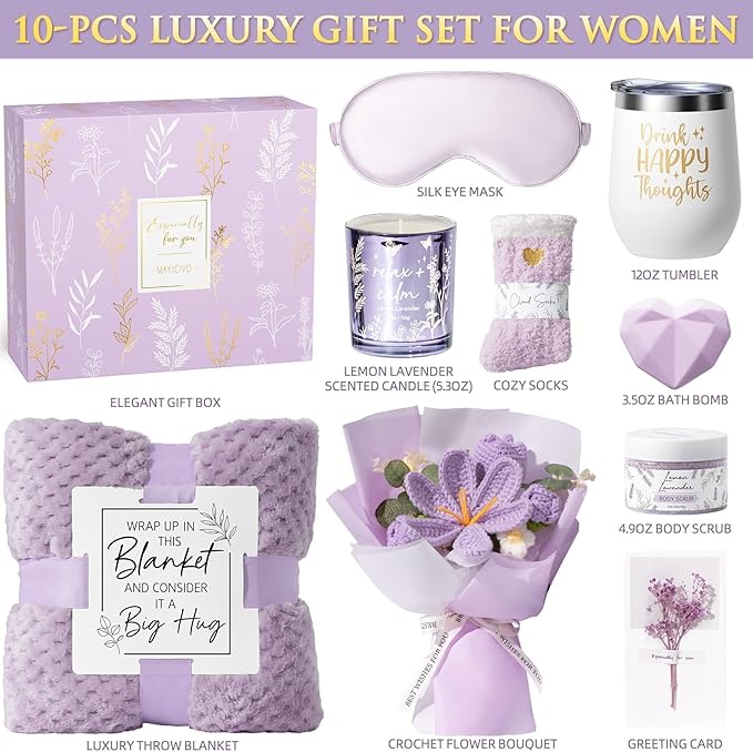 Mothers Day Birthday Gifts for Women Self Care Package Get Well Soon Gift - Image 2