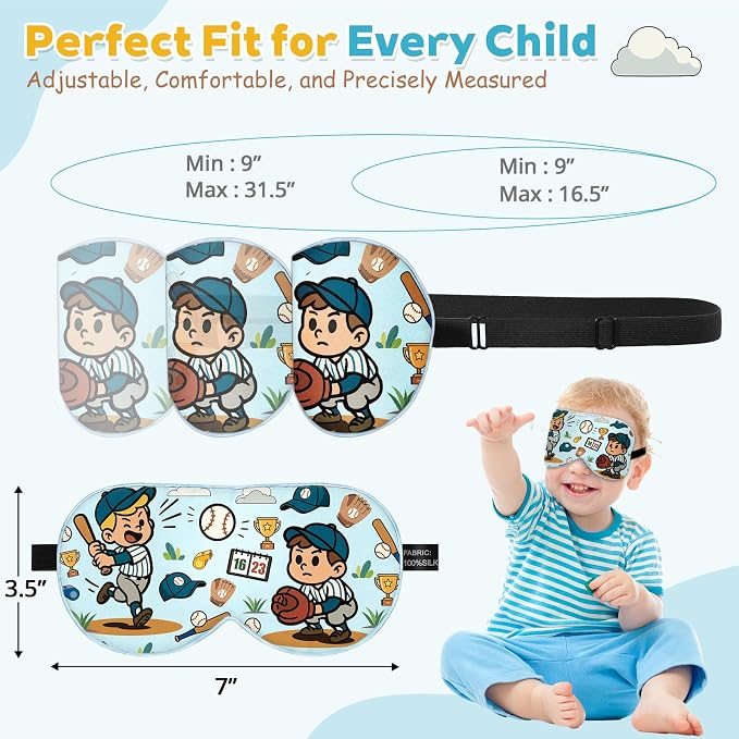 Kids Silk Sleep Mask – 100% Mulberry Silk Eye Cover, Kid Eye Mask - Image 5