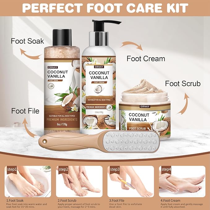 Coconut & Vanilla Foot Soak Set - Image 6