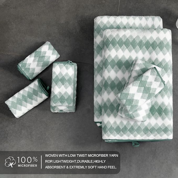 Hand Towels Set 2 Pack-16“x31” Ultra Soft Microfibers Bathroom Towel Set Highly - Image 7