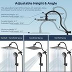 Hibbent 12'' All Metal CUPC Certified Shower Head, High Pressure Rainfall - Image 6