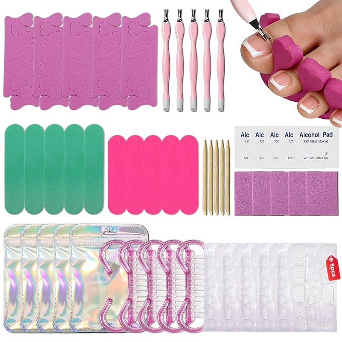 TADOPRO Press On Nail Tool Kit, Disposable Nail Prep Kit by TADOPRO